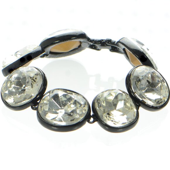 Kenneth Jay Lane Crystal Headlight Bracelet - Picture 2 of 12